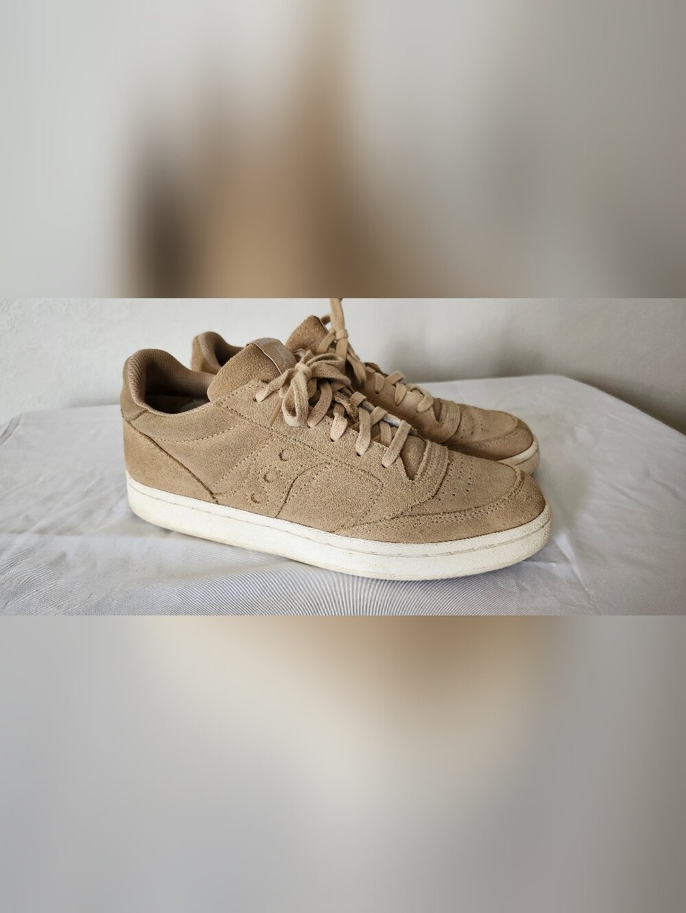 Saucony Jazz Court Split Suede Tan Sneakers Women's Sz 8.5